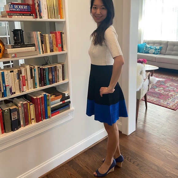 🍓NWT🍓Karen Millen blue, black and white dress - Picture 4 of 7